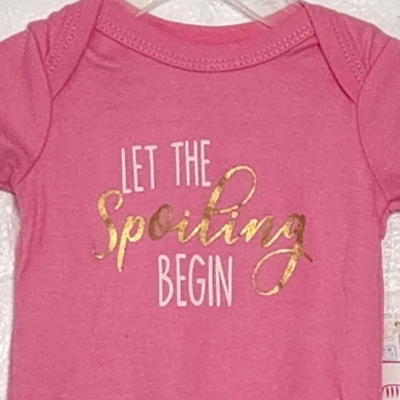 "Let the Spoiling Begin" Onesie NWT - Picture 2 of 3